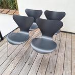 4 Series 7 stoelen Arne Jacobsen voor Fritz Hansen - zwart, Ophalen