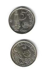 2 Munten Spanje 5 PTAS 1993 Pr, Ophalen of Verzenden, Losse munt, Overige landen