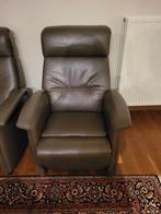 Twee lederen, elektrische relaxzetels, Huis en Inrichting, Fauteuils, Ophalen, Zo goed als nieuw, Leer