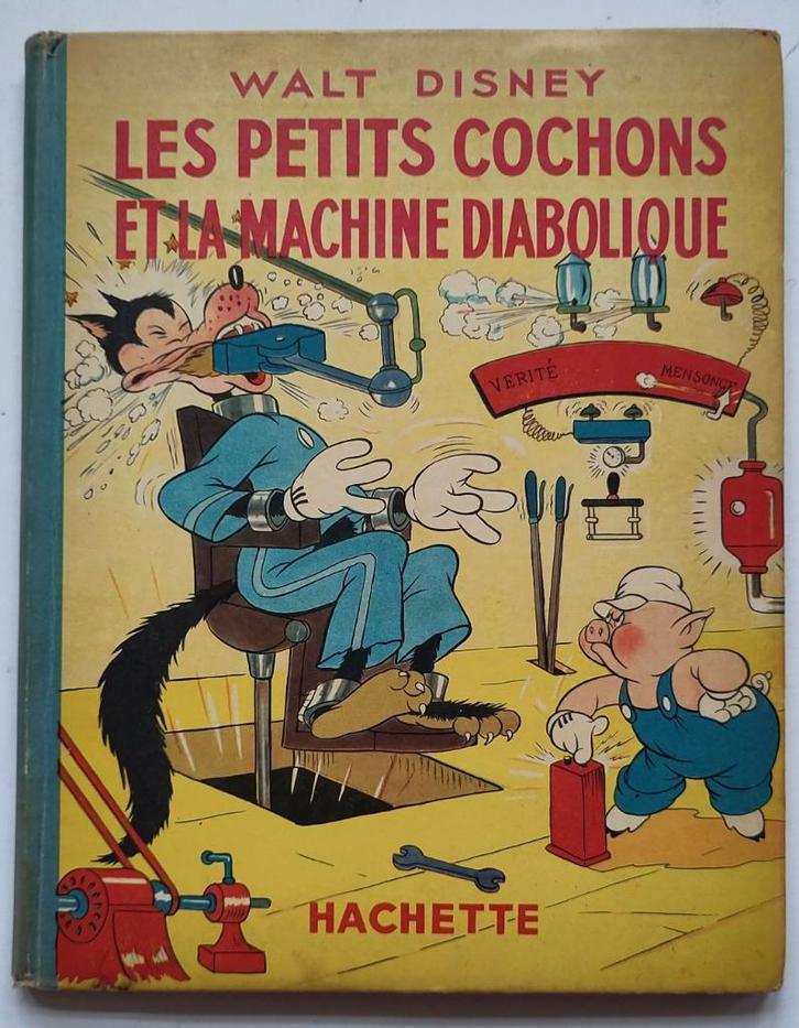 Les Petits Cochons et la machine diabolique 1939 Walt Disney, Verzamelen, Disney, Gebruikt, Overige typen, Overige figuren, Ophalen of Verzenden