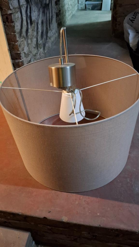 HANGLAMP PLAFONDLAMP, Jutelook. diameter 80cm, Huis en Inrichting, Lampen | Hanglampen, Gebruikt, 50 tot 75 cm, Metaal, Stof, Ophalen