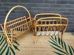 Vintage rotan krantenbak/ lectuurbak jaren60, Ophalen of Verzenden, Gebruikt