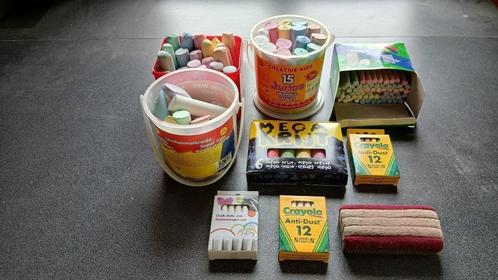stoepkrijt en gewoon krijt+bordveger-zie omschrijiving, Hobby en Vrije tijd, Tekenen, Ophalen