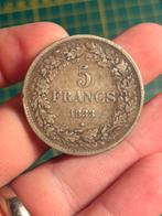 Zilveren munt - Leopold I 1833, Postzegels en Munten, Zilver, Ophalen of Verzenden, Losse munt, Zilver