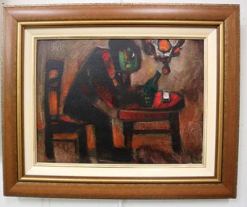 Joël KASS, apero-time, Antiek en Kunst, Kunst | Schilderijen | Klassiek, Ophalen of Verzenden