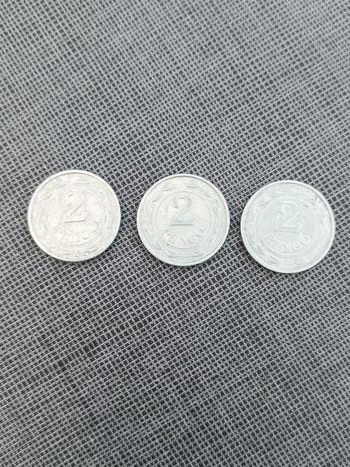 Hongarije. 2 Pengö van 1941 + 1942 + 1943., Postzegels en Munten, Munten | Europa | Niet-Euromunten, Setje, Hongarije, Ophalen of Verzenden