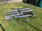 Kachelbuizen set inox dubbelwandig, Ophalen, Gebruikt