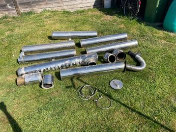 Kachelbuizen set inox dubbelwandig, Enlèvement, Utilisé