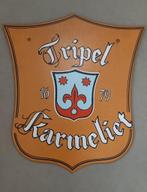 Tripel Karmeliet houten reclamebord, Panneau, Plaque ou Plaquette publicitaire, Comme neuf, Envoi