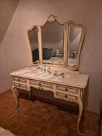 Elegante Vintage Kaptafel met Drieluik Spiegel, Ophalen, Gebruikt, 100 tot 150 cm, 150 tot 200 cm