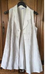 Vintage, witte, linnen geborduurde blouse/tuniek Jean Paul, Kleding | Dames, Gedragen, Maat 42/44 (L), Ophalen of Verzenden, Jean Paul