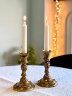 Paar unieke, antieke kandelaars, Enlèvement, Cuivre ou Bronze
