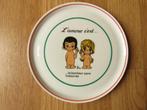 assiette motifs amoureux de Kim l'amour c'est.., Ophalen of Verzenden, Zo goed als nieuw, Porselein, Bord(en)