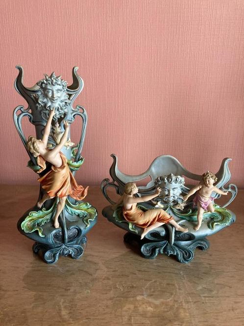 Vintage vaas en kleine plantenbak, Antiek en Kunst, Antiek | Vazen, Ophalen