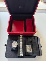 Cartier Roadster. 4 armbanden. Volledige set., Handtassen en Accessoires, Horloges | Heren, Overige materialen, Leer, Polshorloge