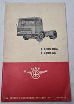 DAF instructieboek serie F 2600 DKA - F 2600 DK, 1969, Auto diversen, Handleidingen en Instructieboekjes, Ophalen of Verzenden