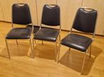 3 keukenstoelen, Huis en Inrichting, Stoelen, Ophalen, Leer