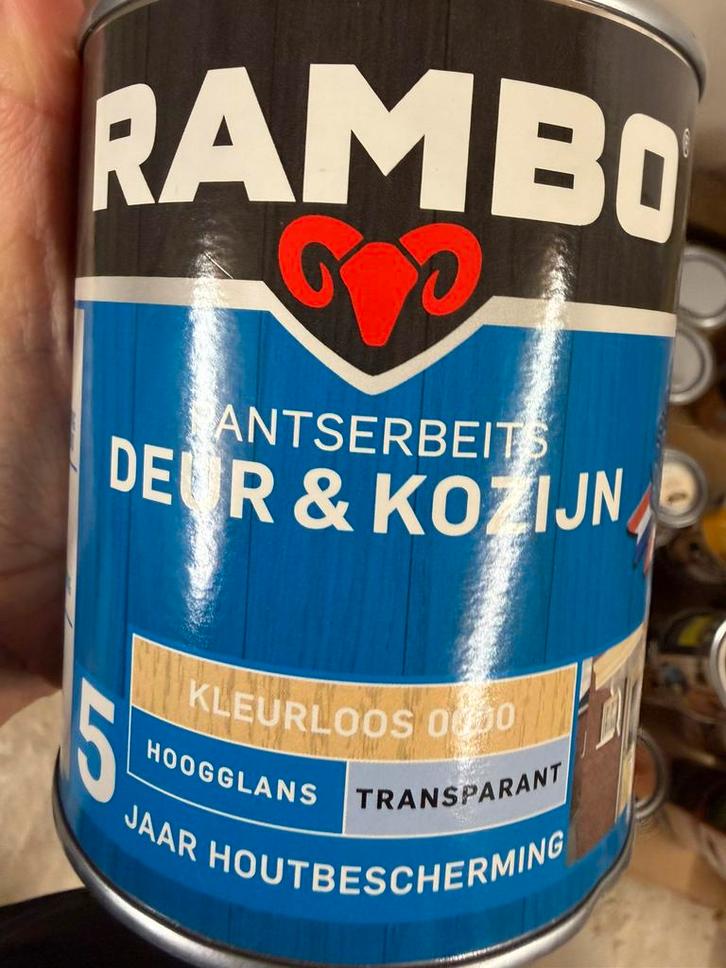 Rambo kleurloze interieurbeits 0,75liter, Hobby & Loisirs créatifs, Bricolage, Neuf, Matériel, Enlèvement ou Envoi