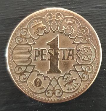 1 peseta van Spanje van 1944 beschikbaar voor biedingen