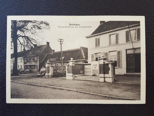 Postkaart Bottelare Gemeentehuis en Dorpplaats, Verzamelen, Postkaarten | België, Gelopen, Oost-Vlaanderen, 1920 tot 1940, Ophalen of Verzenden