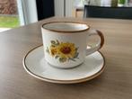 Deux Vintage tasses et sous-tasses “Wildflower” annees 70, Enlèvement ou Envoi, Comme neuf