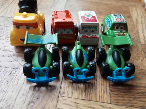 7 autootjes met gezicht, Kinderen en Baby's, Speelgoed |Speelgoedvoertuigen, Gebruikt, Ophalen of Verzenden