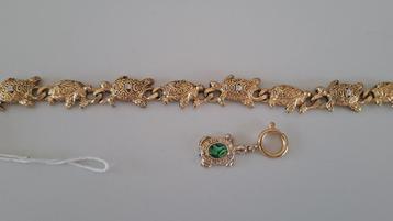 Armbandje schildpadden (18 cm) + hangertje beschikbaar voor biedingen