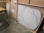 Tafelblad 240x100 keramiek white carrara Deens ovaal, Huis en Inrichting, Ophalen, Zo goed als nieuw, Ovaal