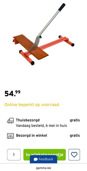 Laminaatsnijder beschikbaar voor biedingen