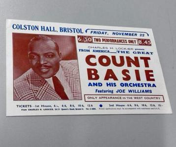 Count Basie Show Flyer 22 November 1957 antiek Joe Williams beschikbaar voor biedingen