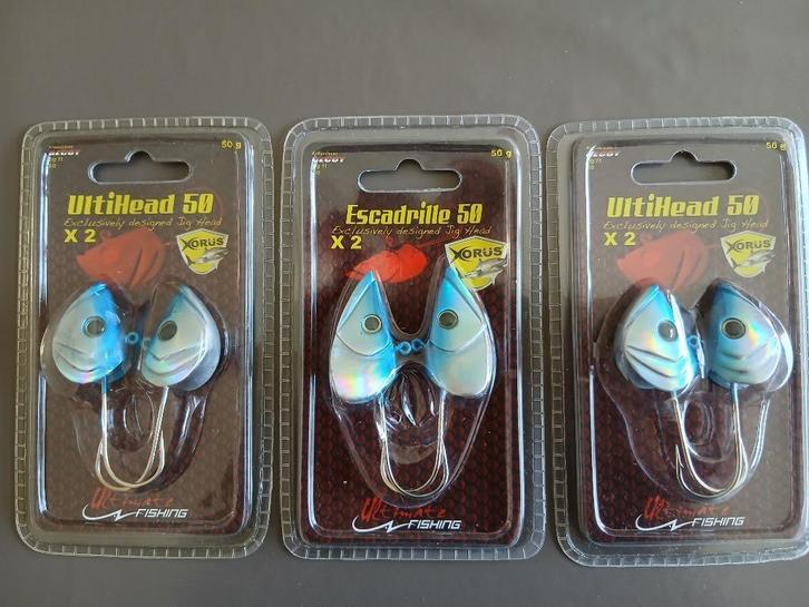 3 paquets de tête plombée Xorus 50g en 5/0 (Neuves), Watersport en Boten, Hengelsport | Zeevissen, Nieuw, Overige typen, Ophalen of Verzenden