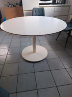 Witte ronde tafel 120 dia, Huis en Inrichting, Tafels | Eettafels, Ophalen, Zo goed als nieuw
