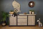 Mooi Industrieel dressoir van steigerhout met stalen frame, Huis en Inrichting, Ophalen of Verzenden, Nieuw
