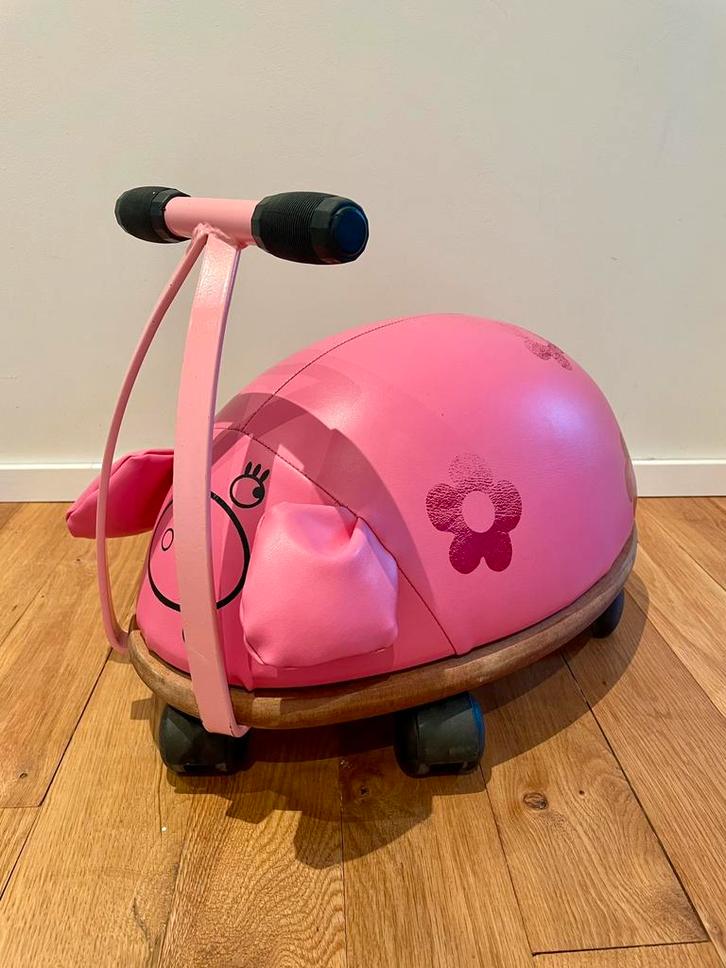 Rijdier/loopwagen varken, Kinderen en Baby's, Speelgoed | Houten speelgoed, Gebruikt, Rij- of Hobbelspeelgoed, Ophalen of Verzenden