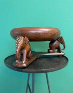 Antiek aziatische houten schaal handgemaakt met I voor, Antiek en Kunst, Ophalen