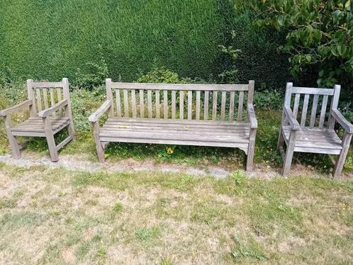 Teak Tuinbanken, Tuin en Terras, Tuinbanken, Zo goed als nieuw, Ophalen