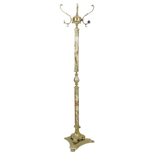 Hollywood Regency Kapstok Onyx en Messing Fifties 167cm, Huis en Inrichting, Woonaccessoires | Kapstokken, Gebruikt, Staande kapstok