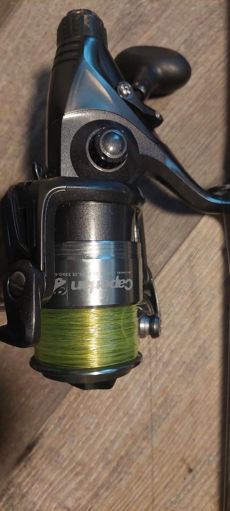 2 canne +2 moulinet debrayable en aluminium comme neuf, Watersport en Boten, Hengelsport | Karpervissen, Zo goed als nieuw, Molen