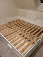 Uitschuifbaar bed, Huis en Inrichting, Slaapkamer | Bedden, Ophalen, Eenpersoons, Wit, 80 cm