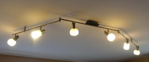 EGLO plafondlamp 6 lampen 9 W zuinig, instelbaar, Huis en Inrichting, Lampen | Plafondlampen, Gebruikt, Glas, Metaal, Overige materialen