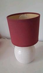 Negen! Kleine witte voetlamp/kersenkap H 20 cm., Huis en Inrichting, Ophalen, Zo goed als nieuw
