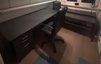 Groot hoekbureau + bijtafel + ladenkastje op wieltjes, Ophalen, Zo goed als nieuw, Bureau