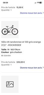VTT rockrider taille M, VTT semi-rigide, Enlèvement, Utilisé, Autres marques