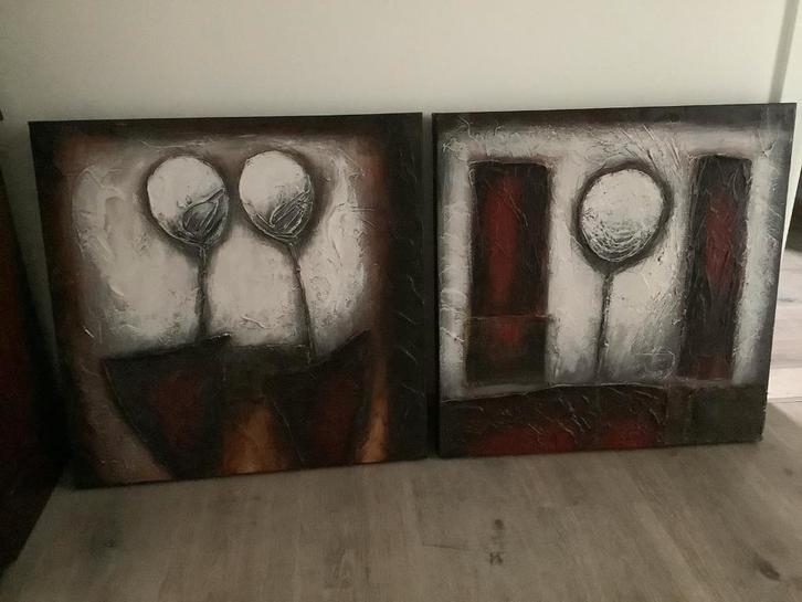 *2 mooie schilderijen uit de COBRA kunststroming (1948-1951), Antiek en Kunst, Kunst | Schilderijen | Modern, Ophalen of Verzenden