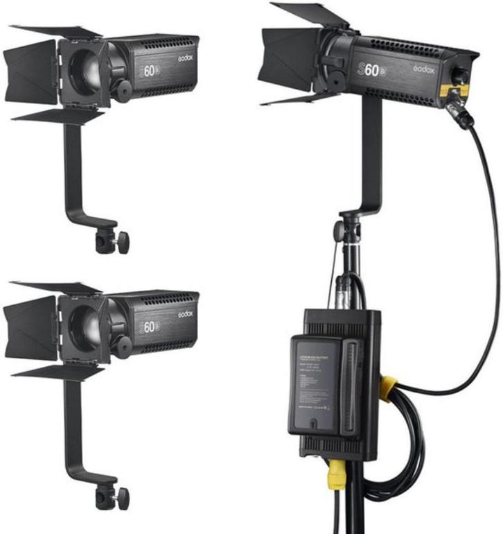 Godox S60Bi-D 3-Licht S60Bi Kit met accessoires – Set met 3, Audio, Tv en Foto, Fotografie | Professionele apparatuur, Nieuw, Ophalen