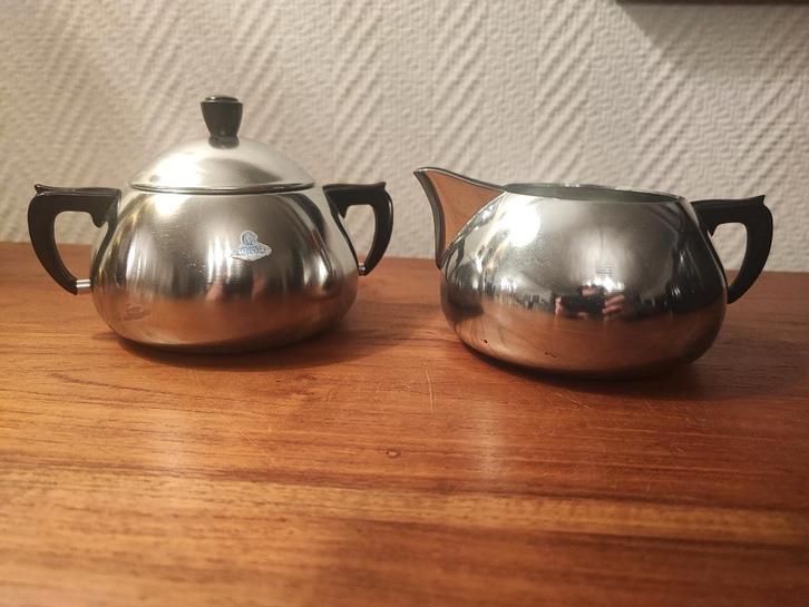 Sucrier et bol à lait Demeyere Vintage, Antiquités & Art, Antiquités | Services (vaisselle) pièces, Enlèvement ou Envoi