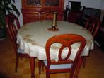 TABLE RONDE+ avec 4  chaises +verriere + dressoir, Tuin en Terras, Tuintafels, Ophalen, Zo goed als nieuw, Rond, Overige materialen