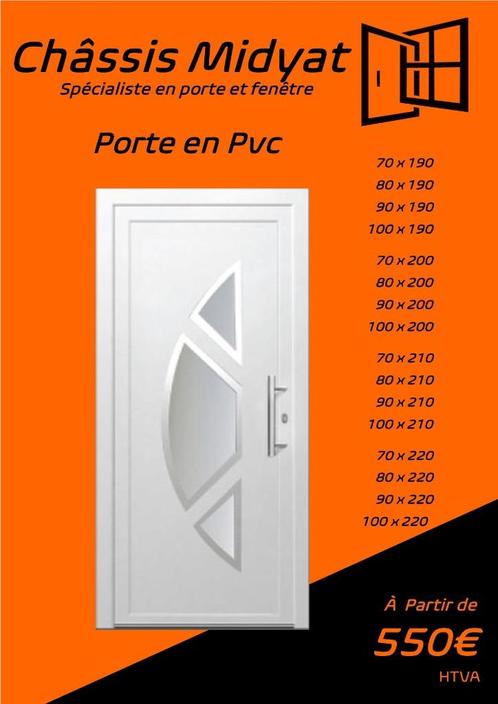 Porte d'entré Pvc en STOCK  550€, Bricolage & Construction, Fenêtres & Moustiquaires, Neuf, Porte extérieure, Enlèvement ou Envoi