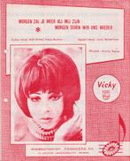 Vicky – Morgen zal je weer bij mij zijn–Bladmuziek –Leandros, Musique & Instruments, Enlèvement ou Envoi, Utilisé, Artiste ou Compositeur