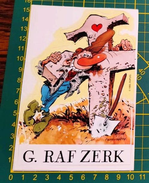 Sticker 1993 Dupuis  G. Raf Zerk strip (Cauvin - Hardy), Verzamelen, Stickers, Ophalen of Verzenden
